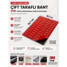3m Çift Taraflı Bant 1 Adet Hazır Kesim Vhb En:16,7cm Boy:24,7cm