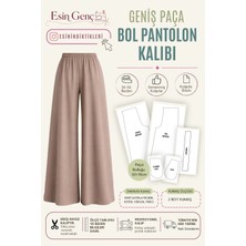 Esin'in Diktikleri Geniş Paça Pantolon Kalıbı | 36-56 Beden | Kağıt Baskı | Profesyonel Dikiş Kalıbı