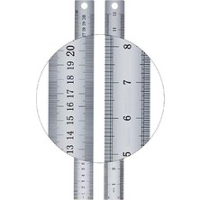 Çelik Cetvel 30 cm Inç Ölçülü 2 Adet Paslanmaz Çelik Metal Çetvel 30 Santimetre Düz Kenar