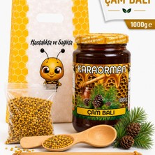 Çare Burada Karaorman Çam Balı 1000G | Tahta Kaşık ve Polen Hediye