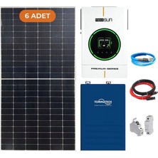 Yapı Solar Yapısolar 6 kW Lityum Akülü Monofaze Solar Enerji Paketi