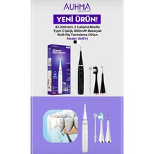 Azurtech Auhma AMF14 Ultrasonik Diş Taşı Temizleme Cihazı | 42.000 Vpm | 5 Mod | Type-C Şarjlı | 800 Mah | Ipx8 Su Geçirmez