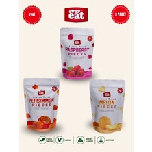 Evereat Frambuaz-Cennet Hurması-Kavun Freeze Dry Meyve Cipsi 3'lü Paket Doğal Atıştırmalık