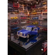 Oyuncak Sahili Mercedes Benz 600 Klasik Nostalji 1963 Model Metal Araba Kapılar Açılır Koleksiyon Mavi 12.2 cm