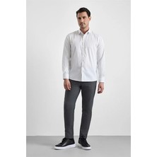Süvari Lacivert Slim Klasik Yaka Casual Gömlek