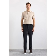 Süvari Siyah Slim Düz Jogger Pantolon