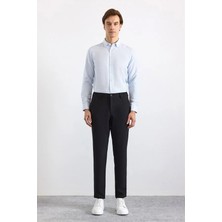 Süvari Siyah Slim Düz Jogger Pantolon