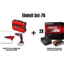 Einhell Set-70(Einhell Akülü Alçıpan Vidalama+2x 18V 2,5 Ahakü & Şarj Cihazı)