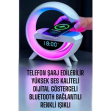 Mercora Tech Bluetooth Hoparlör Dijital Göstergeli Wireless Şarj Rgb Işıklı