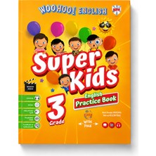 Woohoo! English Super Kids 3 Grade English Practice Book | 3. Sınıf Ingilizce Çalışma Kitabı | Revision Videos | Sticker | Vocabulary Cards