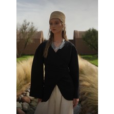Moda Aksa ORGANİK KETEN KUMAŞ KİMONO CEKET