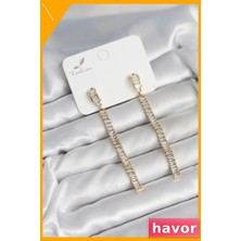 Havor Pirinç Baget Desenli Kadın Küpe Modelleri
