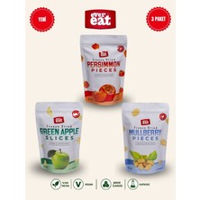 Evereat Cennet Hurması-Elma-Dut Freeze Dry Meyve Cipsi 3'lü Paket Doğal Atıştırmalık