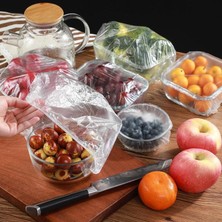 Munico 100 Adet Yeniden Kullanılabilir Gıda Sarma Saklama Çanta Kapakları Kase Elastik Plaka Silikon Kapak