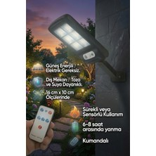 AC Aydınlatma Solar Enerjili Cob LED Bahçe Duvar Lambası Kumandalı Hareket Sensörlü Dış Mekan Aydınlatma IP65 Su Geçirmez