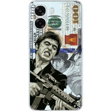 TechTree Oppo A6T - A6X Uyumlu Scarface Dolar Tasarımlı Baskılı Silikon Kılıf