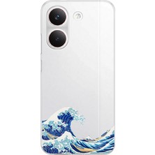TechTree Poco X8 Pro Uyumlu Kanagawa Oki Nami Ura Dalgası Tasarımlı Baskılı Silikon Kılıf