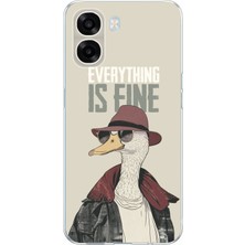TechTree Oppo A6T - A6X Uyumlu Everything Is Fine Baskılı Silikon Kılıf