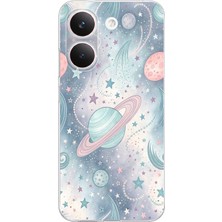 TechTree Poco X8 Pro Uyumlu Soft Renkli Gezegenler Baskılı Silikon Kılıf