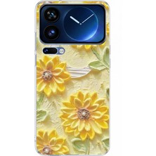 TechTree Xiaomi 17 Pro Max Uyumlu Rölyef Bahçesi Baskılı Silikon Kılıf