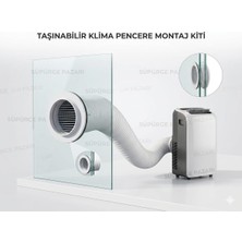 Sp Süpürge Pazarı Kaira DPCY35BK Mobil Klima Hortumu Pencere Kiti ve Aparatları