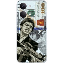 TechTree Poco X8 Pro Max Uyumlu Scarface Dolar Tasarımlı Baskılı Silikon Kılıf