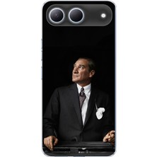 TechTree Tecno Spark 40 5g Uyumlu Ufka Bakan Lider Atatürk Baskılı Silikon Kılıf