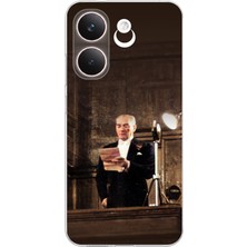TechTree Poco X8 Pro Uyumlu Atatürk Ilk Meclis Konuşması Baskılı Silikon Kılıf