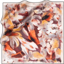 Cacharel Kahverengi 90X90  Ipek Twill Eşarp