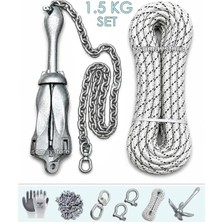 Goldsea Marine Tekne ve Şişme Bot Için Hazır Çapa Seti 1.5KG Şemsiye Çapalı