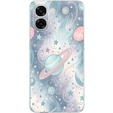 TechTree Oppo A6T - A6X Uyumlu Soft Renkli Gezegenler Baskılı Silikon Kılıf