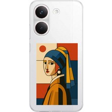 TechTree Poco X8 Pro Uyumlu Bauhaus Inci Küpeli Kız Baskılı Silikon Kılıf