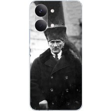 TechTree Poco X8 Pro Max Uyumlu Mustafa Kemal Atatürk Portre Baskılı Silikon Kılıf