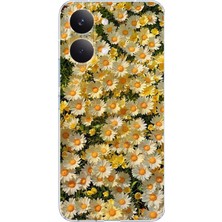 TechTree Poco X8 Pro Max Uyumlu Papatya Bahçesi Sulu Boya Baskılı Silikon Kılıf