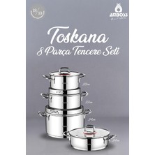 Amboss Toscana 8 Parça Paslanmaz Çelik Tencere Seti
