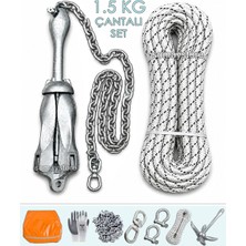 Goldsea Marine Tekne ve Şişme Bot Için Hazır Çapa Seti Çantalı 1.5 KG