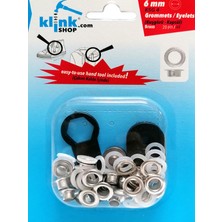 Klinkshop 18 Numara Nikel Renk Kuşgözü -4 mm Çekiçle Uygulamalı Paket-25 Adet Paslanmaz Pirinç Kuşgözü