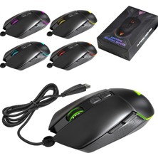 Jedel Oyuncu Mouse Örgü Kablolu Gaming Mouse Rgb LED 3200DPİ GM-1190