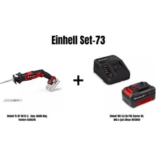 Einhell Set-73(Einhell Te-Ap 18/13 Li Akülü Kılıç Testere+Einhell 18V 4,0 Ah Pxc Starter Kit, Akü & Şarj Cihazı)