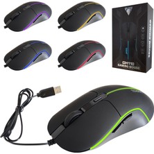 Jedel Sessiz Oyuncu Mouse Kablolu Gaming Mouse Rgb LED 3200DPİ GM-110