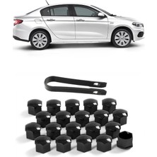 CME PARTS Fiat Egea Sedan 2015-2026 Uyumlu (Piyano) Parlak Siyah Bijon Kapağı Takımı 17MM - 20 Adet