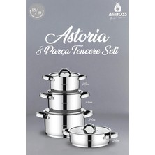 Amboss Astoria 8 Parça Paslanmaz Çelik Tencere Seti