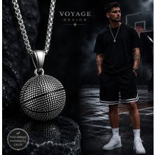 Voyage Accessory Paslanmaz Çelik Basketbol Topu Tasarımlı Kolye