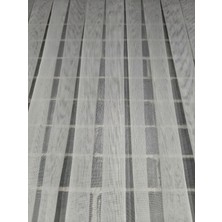 Stor Zebra 1. Kalite Ince Ferah Dökümlü Ekru Renk Tül Perde 1x2 Seyrek Pile