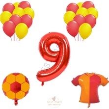Best Parti Best Sarı Kırmızı Taraftar Temalı Doğum Günü Seti Yaş-9