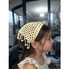 Lavante Butik El Örgüsü Renkli Taçlı File Bandana Saç Bandanası Trend Bandana