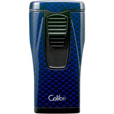 Colibri Monaco  Carbon Fiber Blue Üç Torch Puro Çakmağı