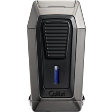 Colibri Quantum Gunmetal Üç Torch V-Cut Kesicili Puro Çakmağı