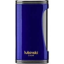 Lubinski Yeni Seri Dahili Delicili Yaprak Alev Puro Çakmağı Mavi