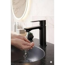 Kayra Grup Su Armatürleri Siyah Sabit Lavabo Bataryası